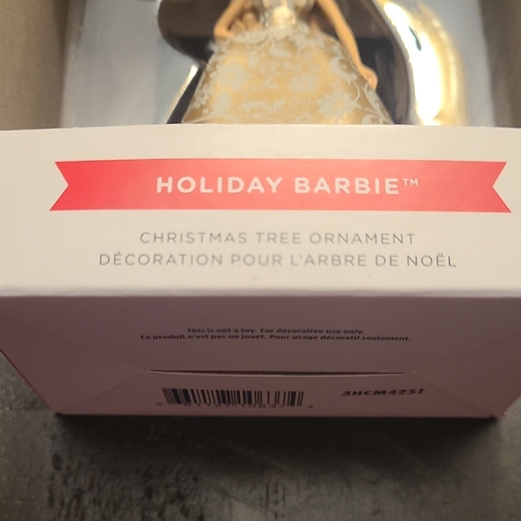 Hallmark Barbie Ornament - Gold and White - Picture 2 of 5